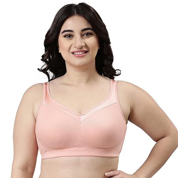 Enamor Full Support Super Lift Women's Cotton Minimizer Bra – Non-Padded, Wirefree, Full Coverage A112, Plus Sizes Available